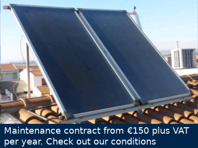 SWH solar panels maintenance in malaga