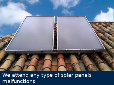SWH reparation of solar panels in malaga